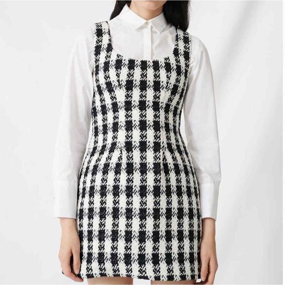 Maje Tweed Sleeveless Dress